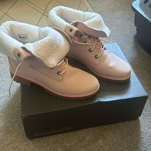 Timberland Jayne WP Fleece Fold down light pink Nubuck